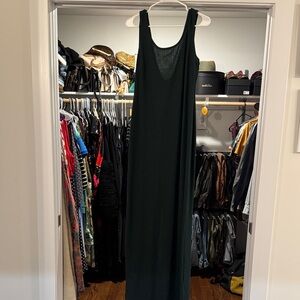 H&M Dark Green Scoop-Neck Sleeveless Maxi Dress